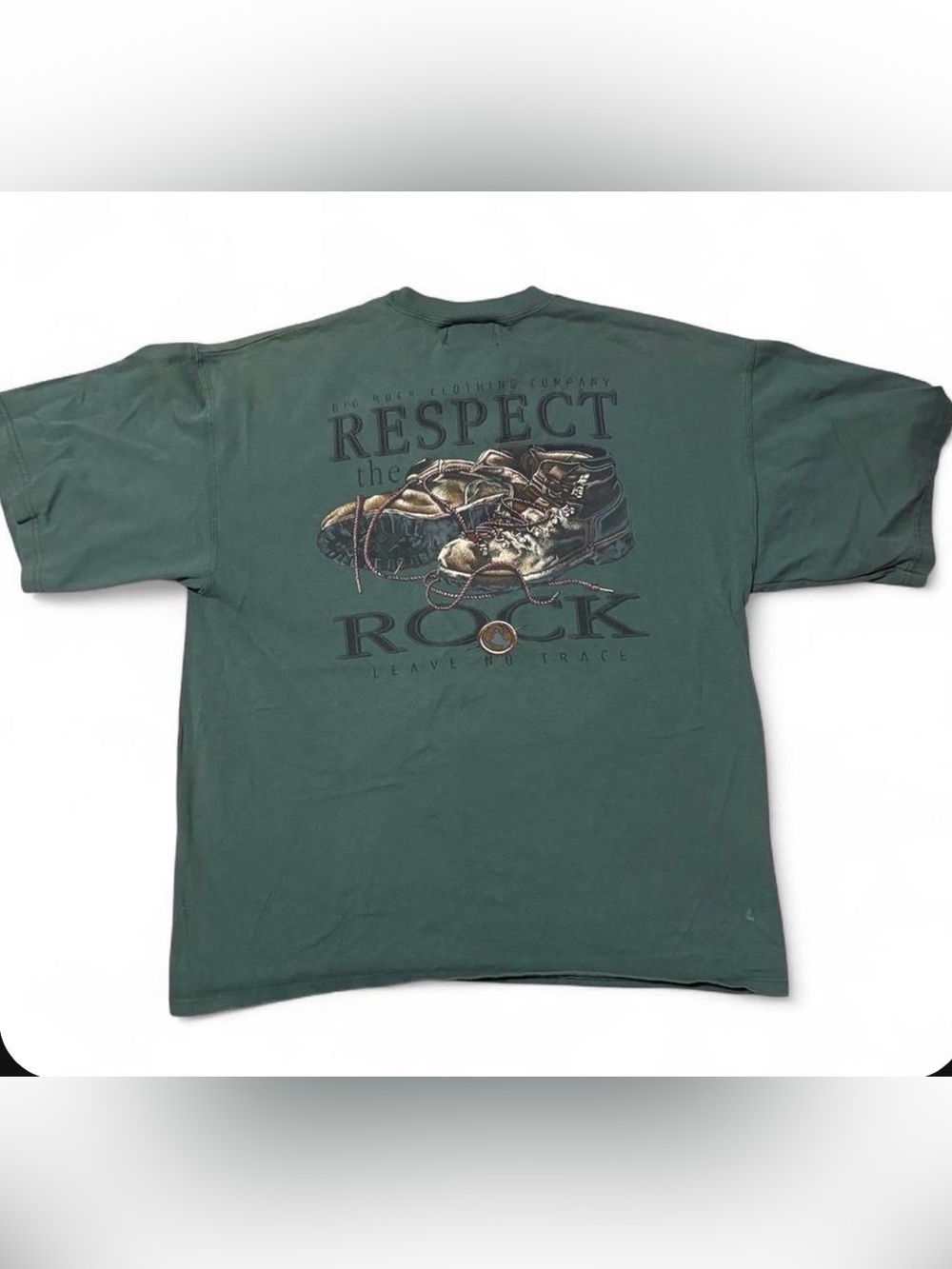 Respect the Rock Green Graphic Short Sleeve Tee